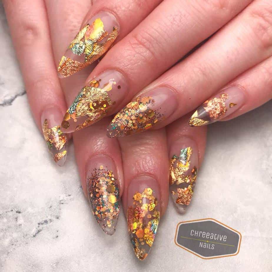Manicure Monday - Scratch Reverie Wraps with Gold Foil Accents