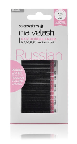 0226411 Marvelash Russian 0.07 Double Lash Assrtd 8,9,10,11,12mm (pack)