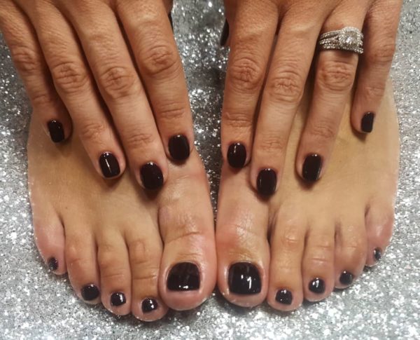 Mani pedi by the team at jade angel london