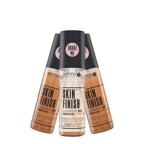 Skin finish illuminating mist shake