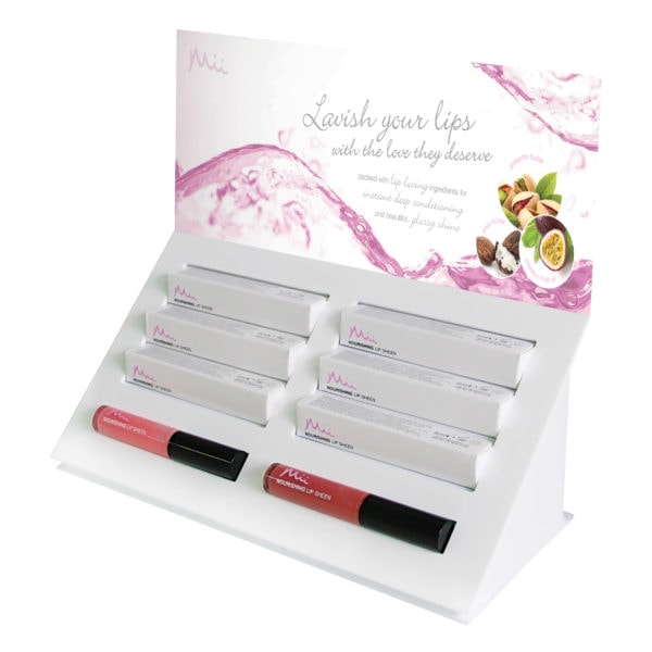 Mii Nourishing Lip Sheen Display Stand 2500x2500