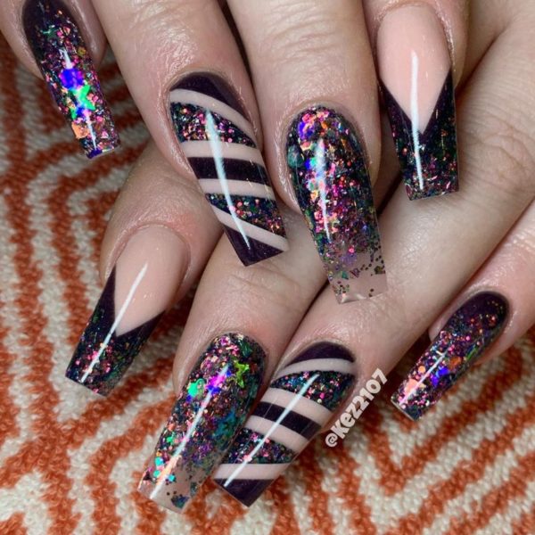 Sleek chevrons complete this look by Kerri Anderson