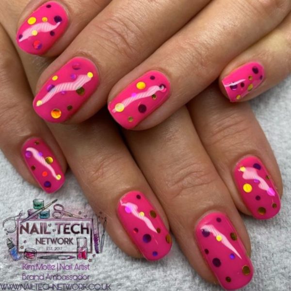 Dotty pink design by Kim Motte