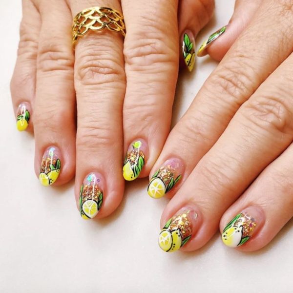 When life gives you lemons... Nails by @asamimakes