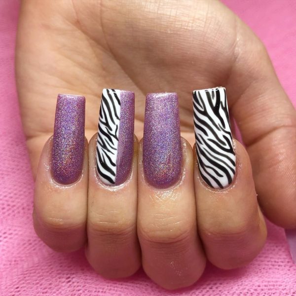 Bashsbeauty Ashleigh Zebra Print Nails