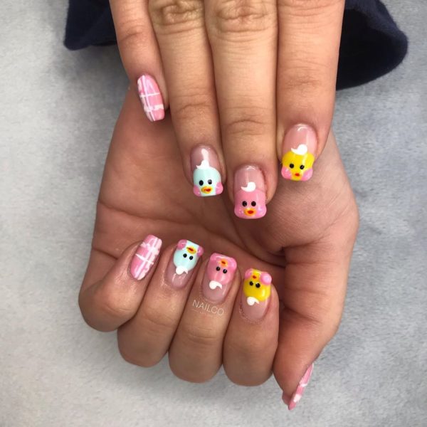 Cute Easter chicks by Nicole at Nailco Nail Bar