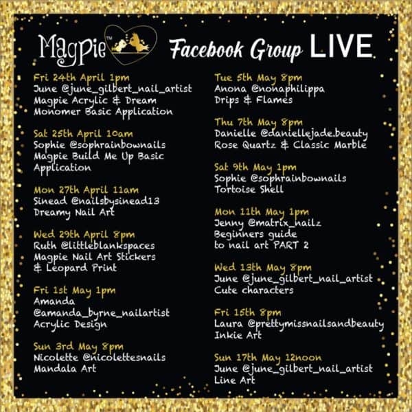 Magie Facebook Live Schedule