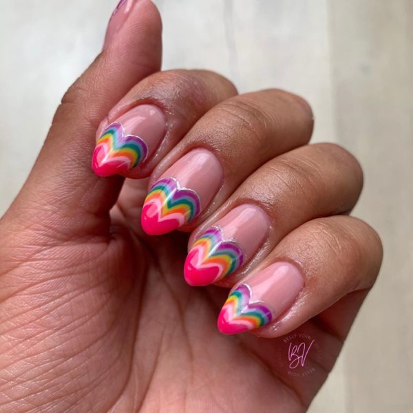 Rainbow hearts by @belle_voir