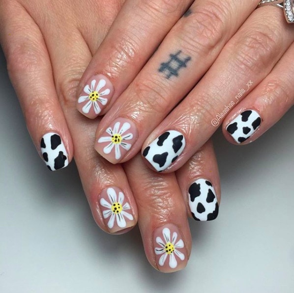 Nail Art Step by Step: Recreate this cool cow print!