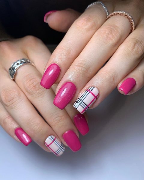 Bryony Howell created this pretty pink plaid design 