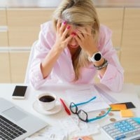 Money Worries Woman Anxious