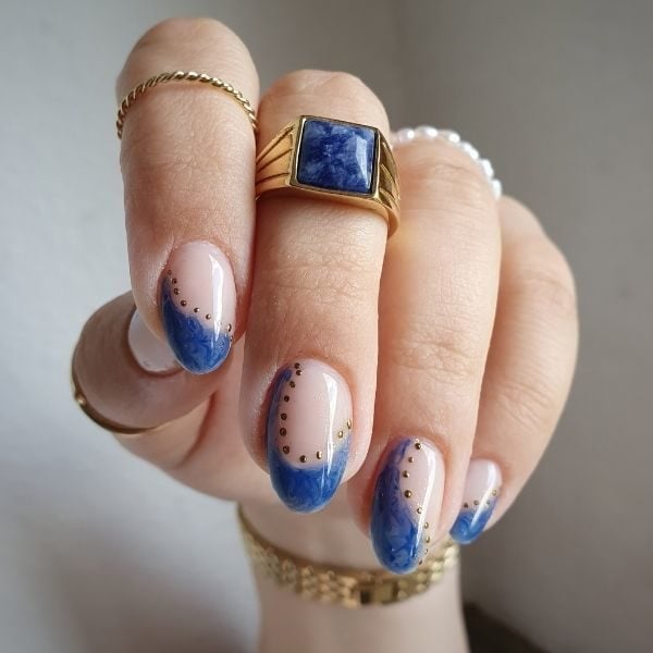 anna lena pickel blue ring inspired nails