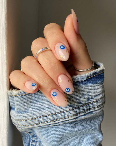 15 Evil Eye Manicures to Ward Off Bad Vibes - Brit + Co