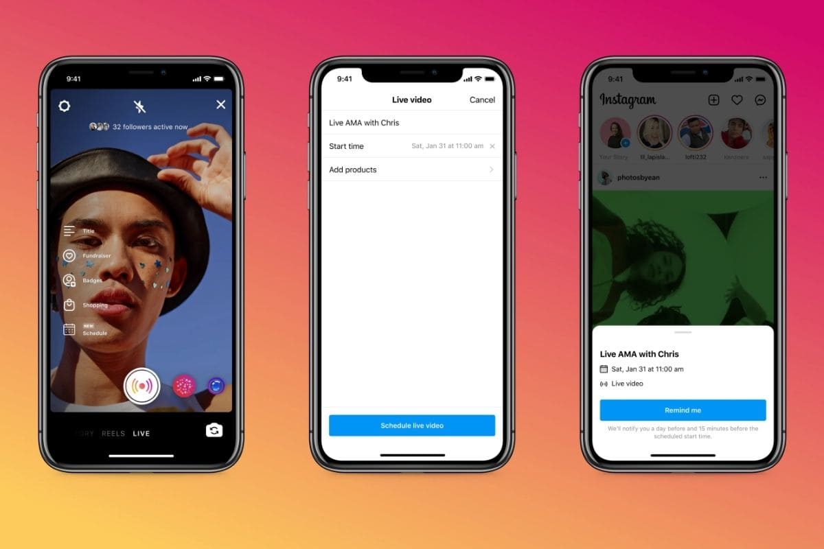 Instagram adds practice mode & scheduling features to live broadcasts ...