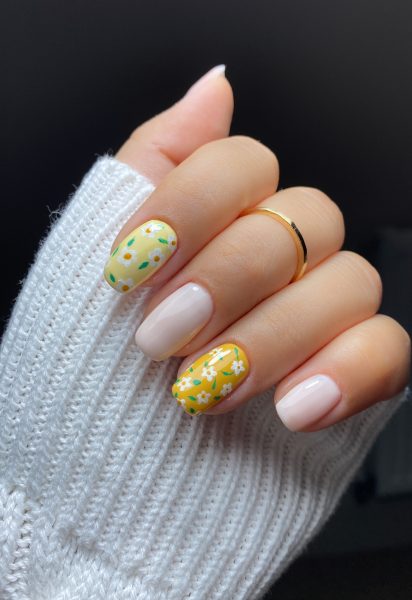 nails pastel florals nat baker