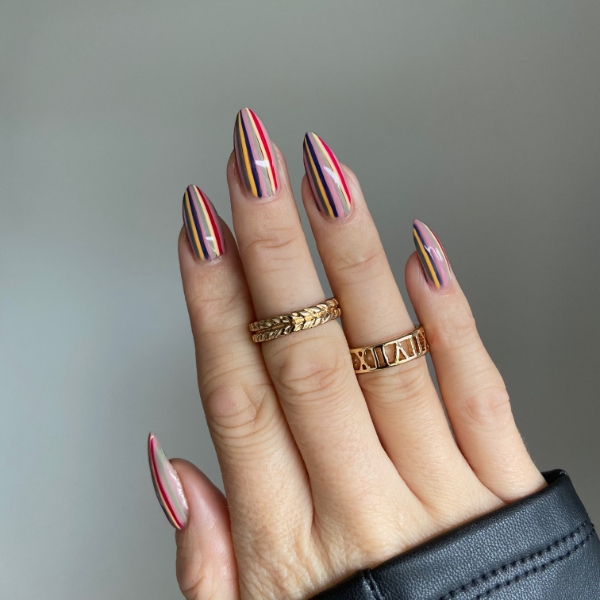 natalie kirk stripey nails