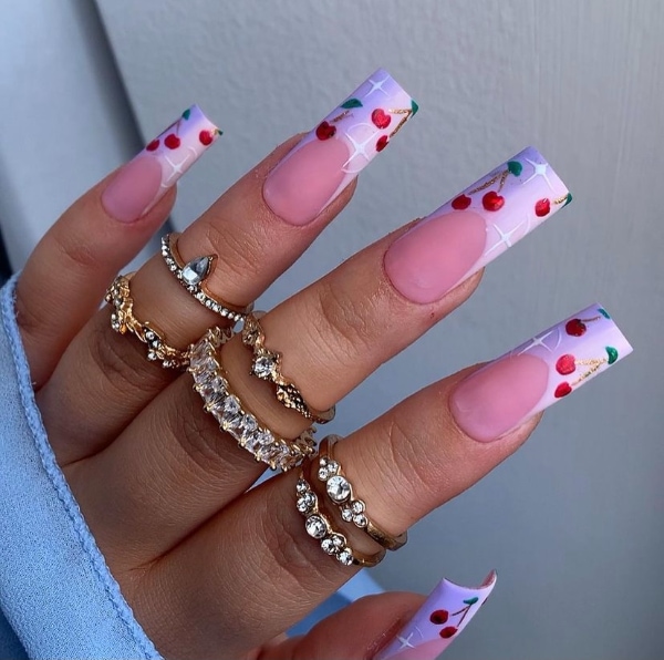 kelsey march french cherry nails