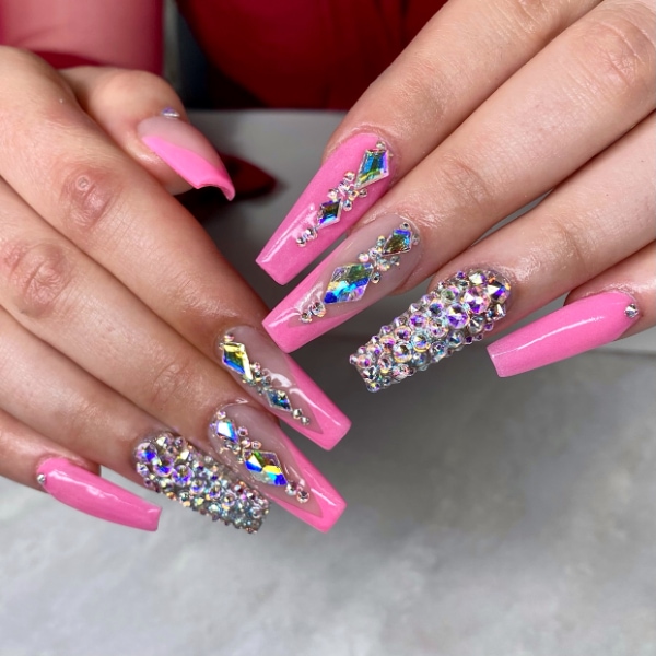 kerrie louise pink nails