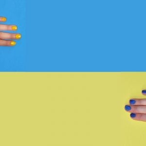 Nails Ukraine Flag