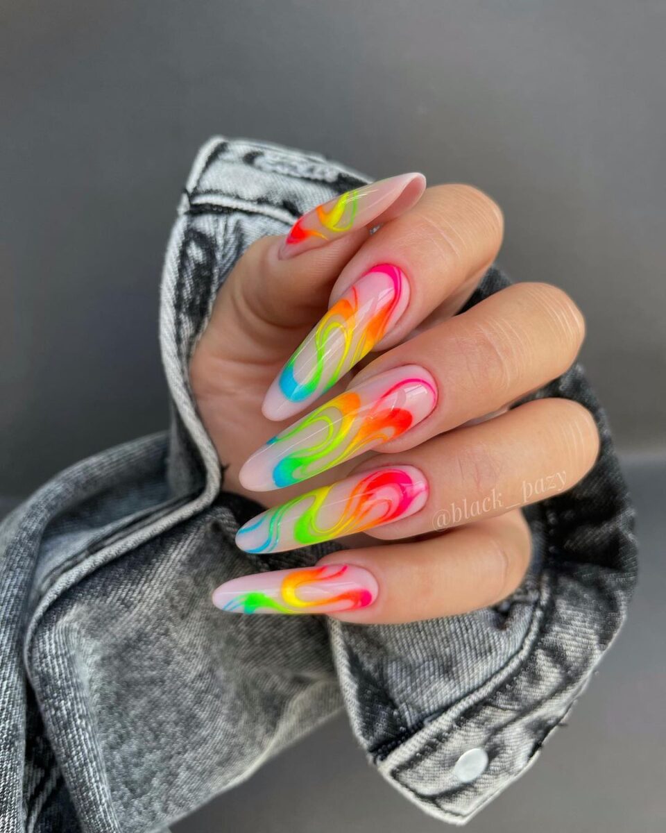 43 Neon Nail Designs That Are Perfect for Summer - StayGlam | Neon nail  designs, Neon nails, Ombre nail designs
