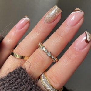 Amyskillicornnails Swirl Nails With Glitter