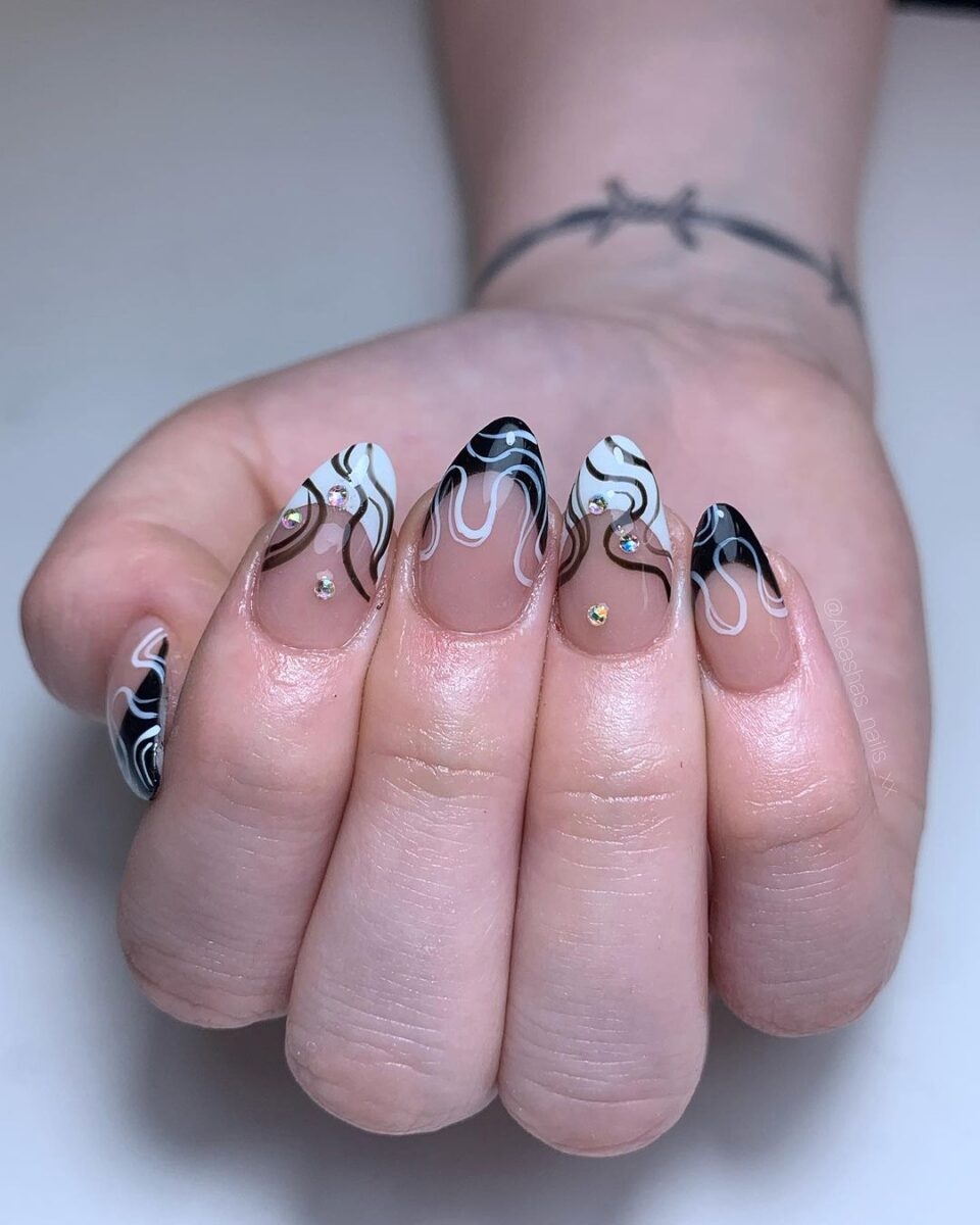 Black And White Nail Art Designs for Short Medium  Long Nails  K4 Fashion