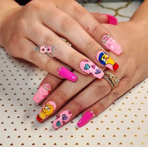 Oh My Nails By Carla Lopez The Simpsons Movie