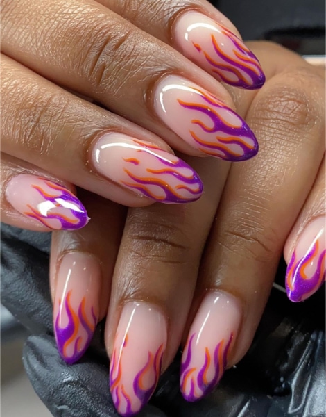 Vicky Loves Nails!: Flame Nail Art.