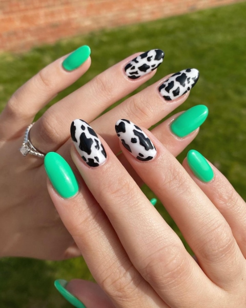 COW PRINT 🐮 nail inspo! | Gallery posted by Posh&polished_x | Lemon8