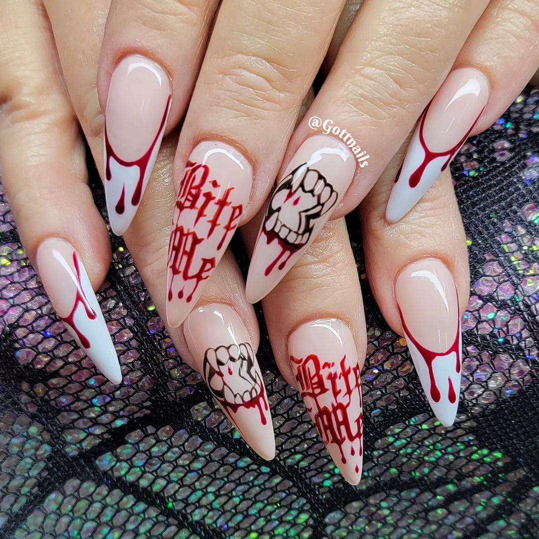 40 fang-tastic French manicure ideas for Halloween