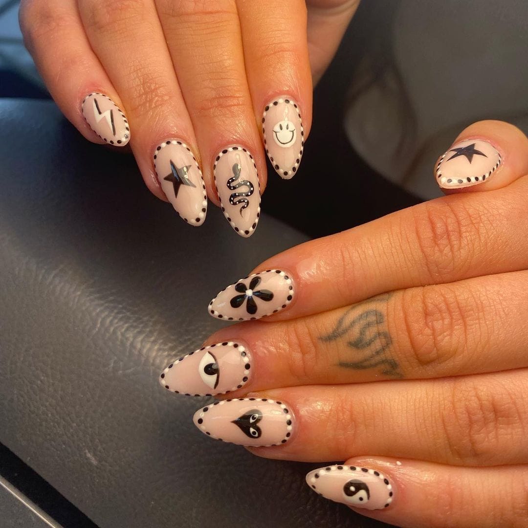 Black And White Nail Designs - Cherry Colors - Cosmetics Heaven!