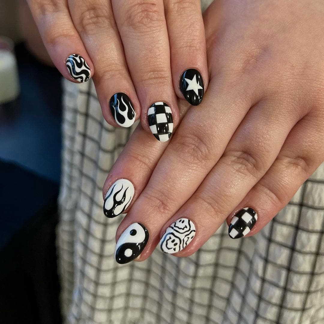 Get Into These Hot Black And White Nail Designs For Spring | Essence