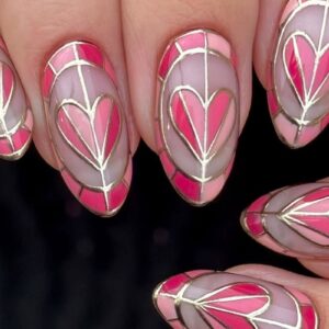 Valentine's Chrome Nails Header