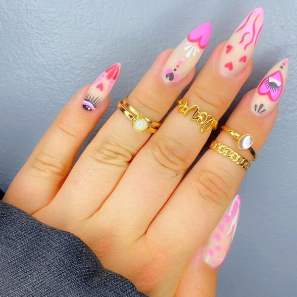 Amy Osbaldeston Valentine's Nails