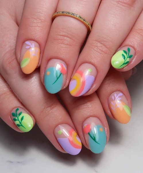 Katie Dutra Nails Pastel Mix And Match