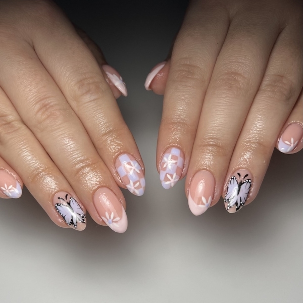 Kim Hearn Nails Lilac Butterfly Mix And Match