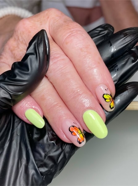Bethany Mann Butterfly Nails