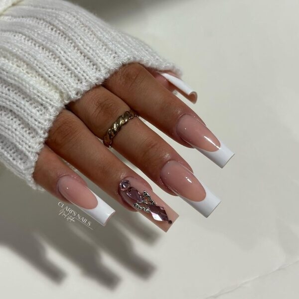 Clari S Nails Long French & 3d