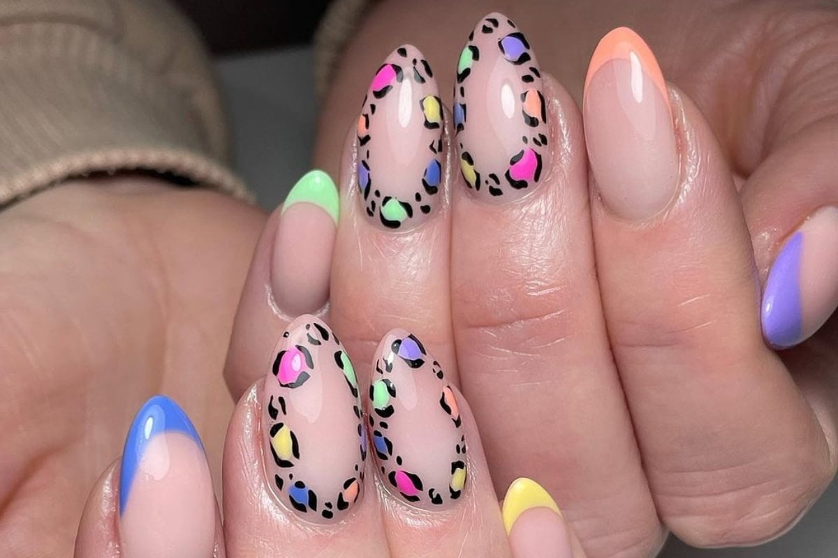 Spring Leopard Print Nails