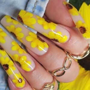 Sunflower Nails Creative Challenge