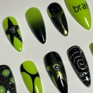 Brat Green Nails