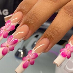 3d Mani Pink Flowers 1200