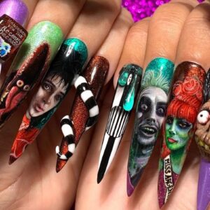 Beetlejuice Nails