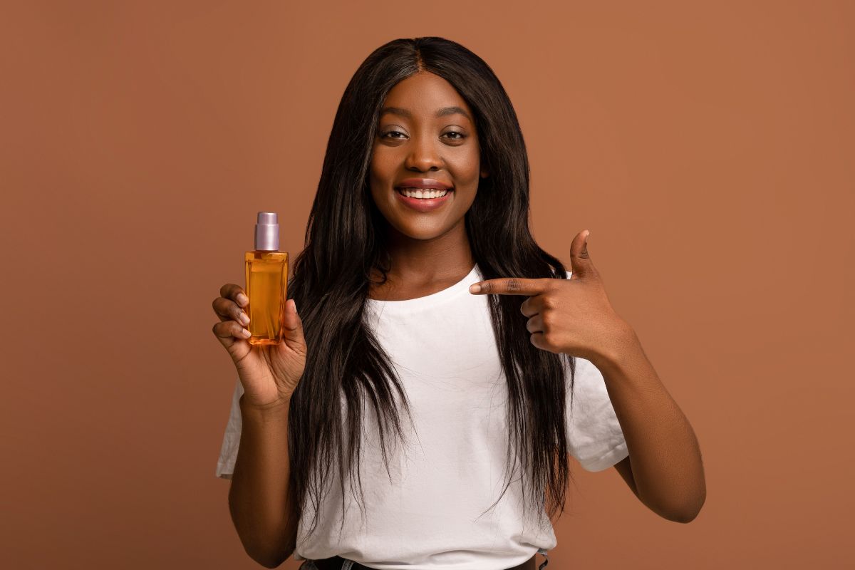 Canva Woman Holding Beauty Product