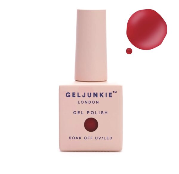 Gel Junkie Gel Polish in Escort Red, www.geljunkie.co.uk