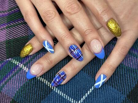 Scottish Themed Nails By Sammy Macdonald