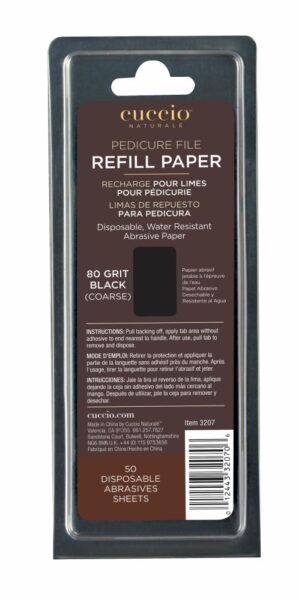 3207 black (80 grit) refills for stainless steel pedicure file boxed[57]