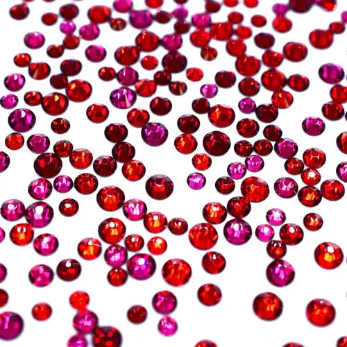 Serenity flat back crystals non hotfix mix in cherry red, www.bluestreakcrystals.com