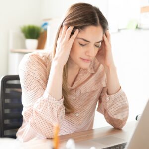 Overwhelmed woman