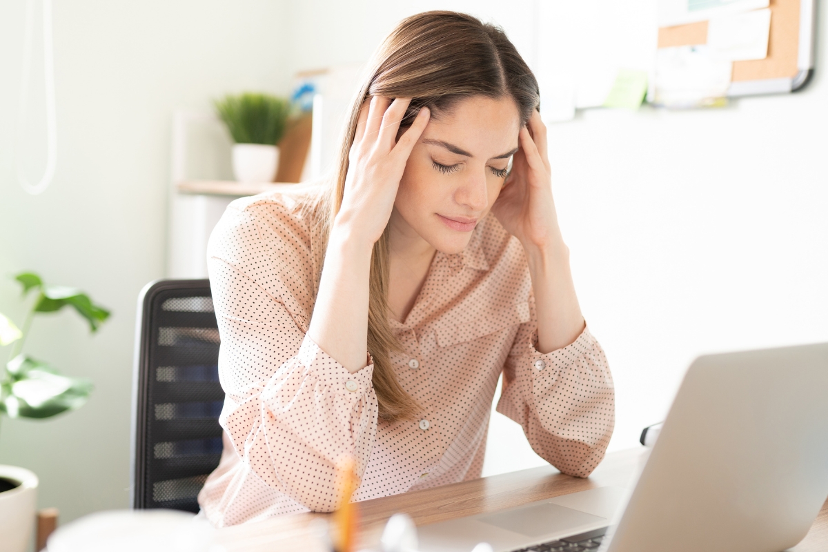 Overwhelmed woman